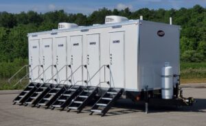 Private 6 station shower trailer