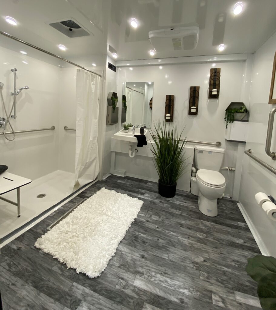 Inside Shower/Restroom Combo Trailer Layton